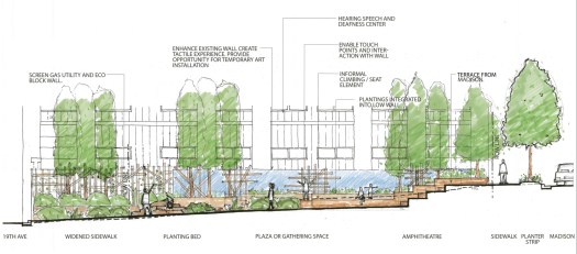 J.A. Brennan completed schematic design for 19th and Madison Park, now known as Cayton Corner Park